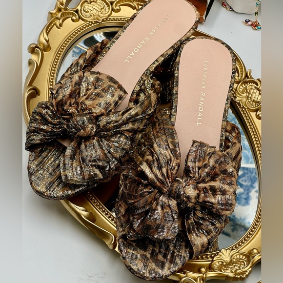 LOEFFLER RANDALL NWOB Emilia Heeled Mules, Metallic